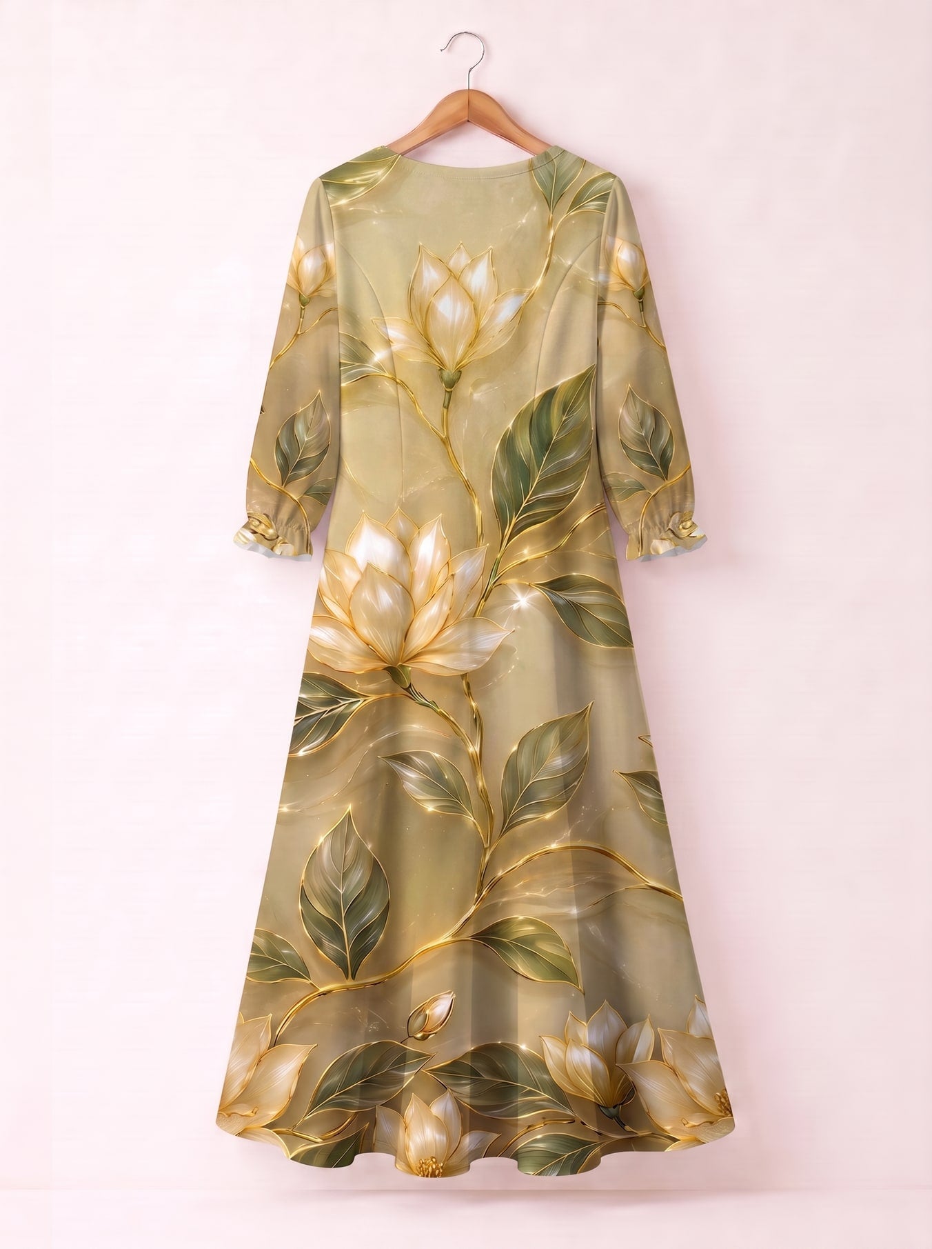"Dhahabu" Long Sleeve Maxi Dress