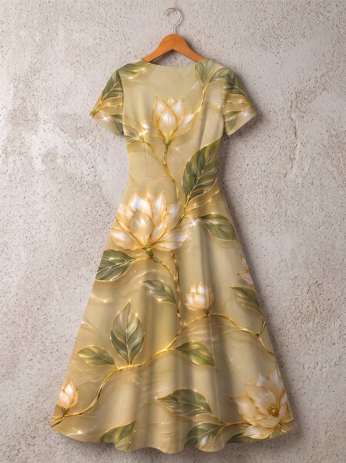 "Dhahabu" Short Sleeve Maxi Dress