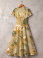 "Dhahabu" Short Sleeve Maxi Dress Promo