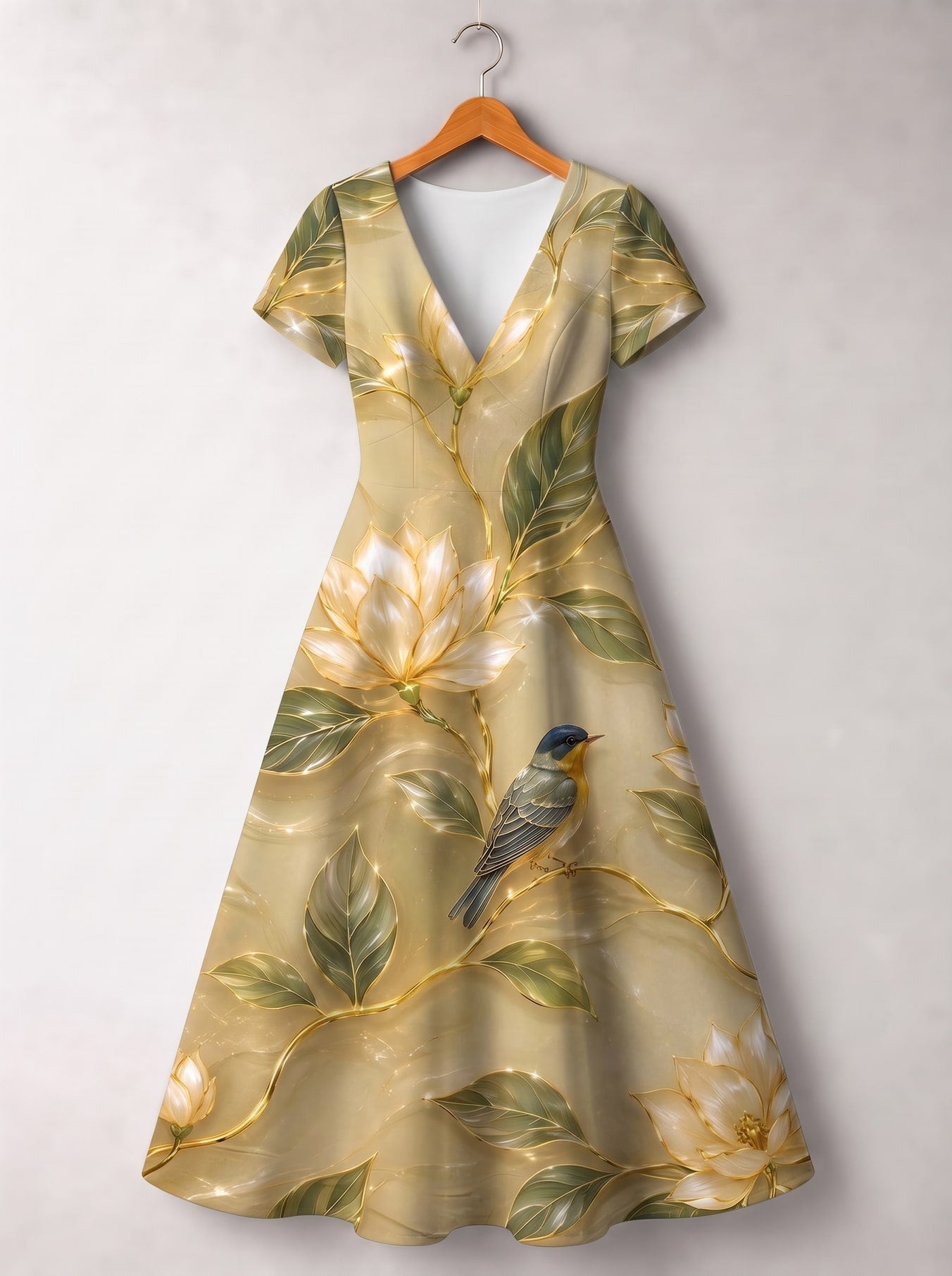 "Dhahabu" Short Sleeve Maxi Dress