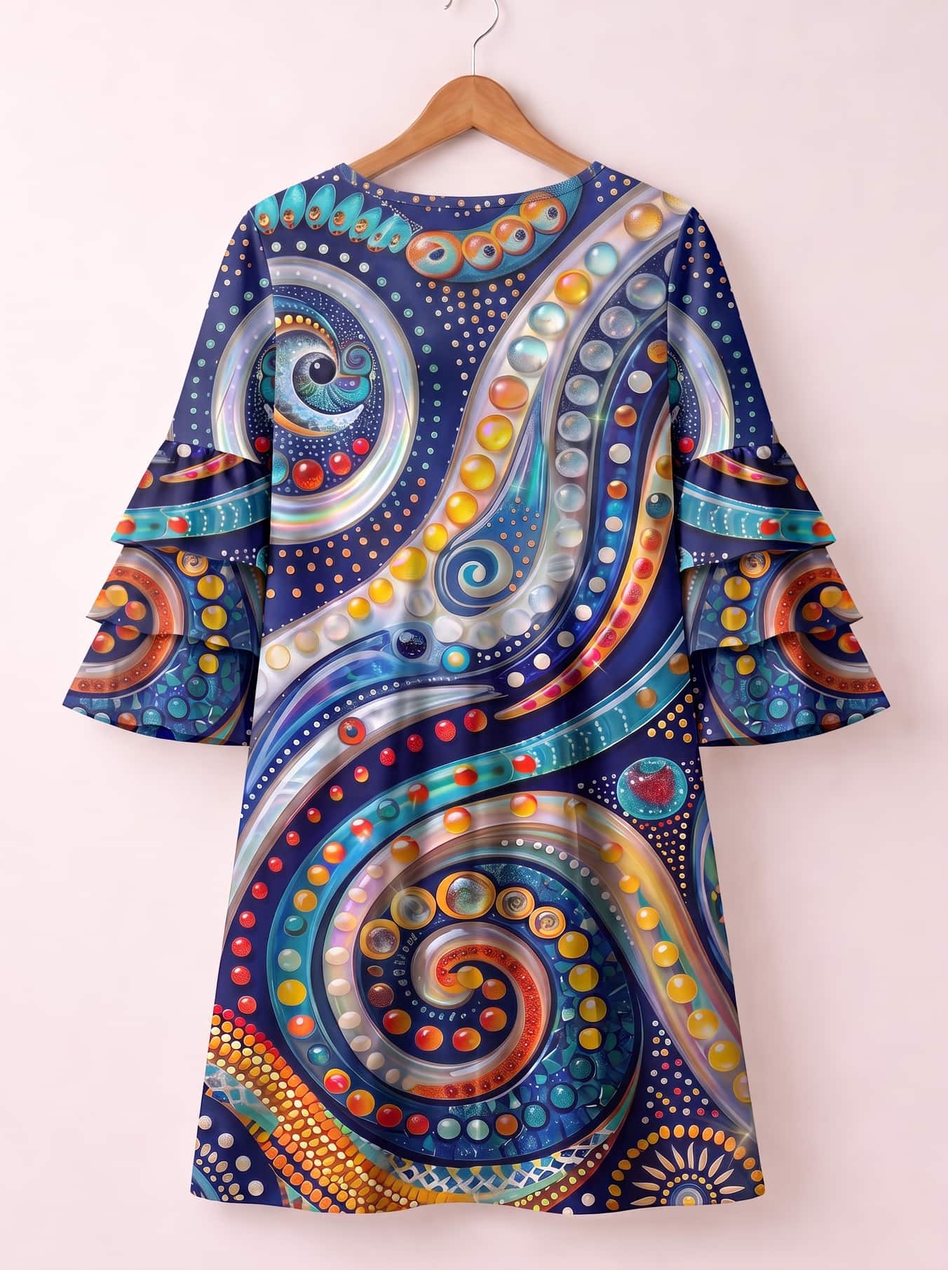 "Kito" Stacked Ruffle Sleeve Dress