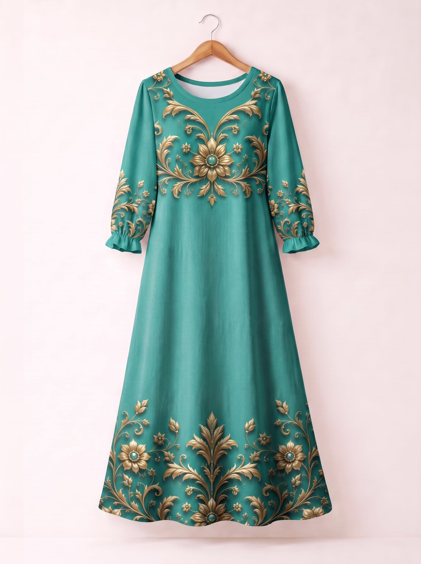 "Heshima" Long Sleeve Maxi Dress