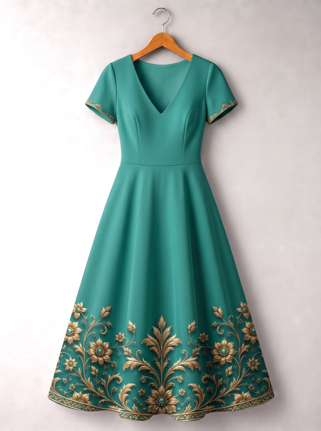 "Heshima" Short Sleeve Maxi Dress