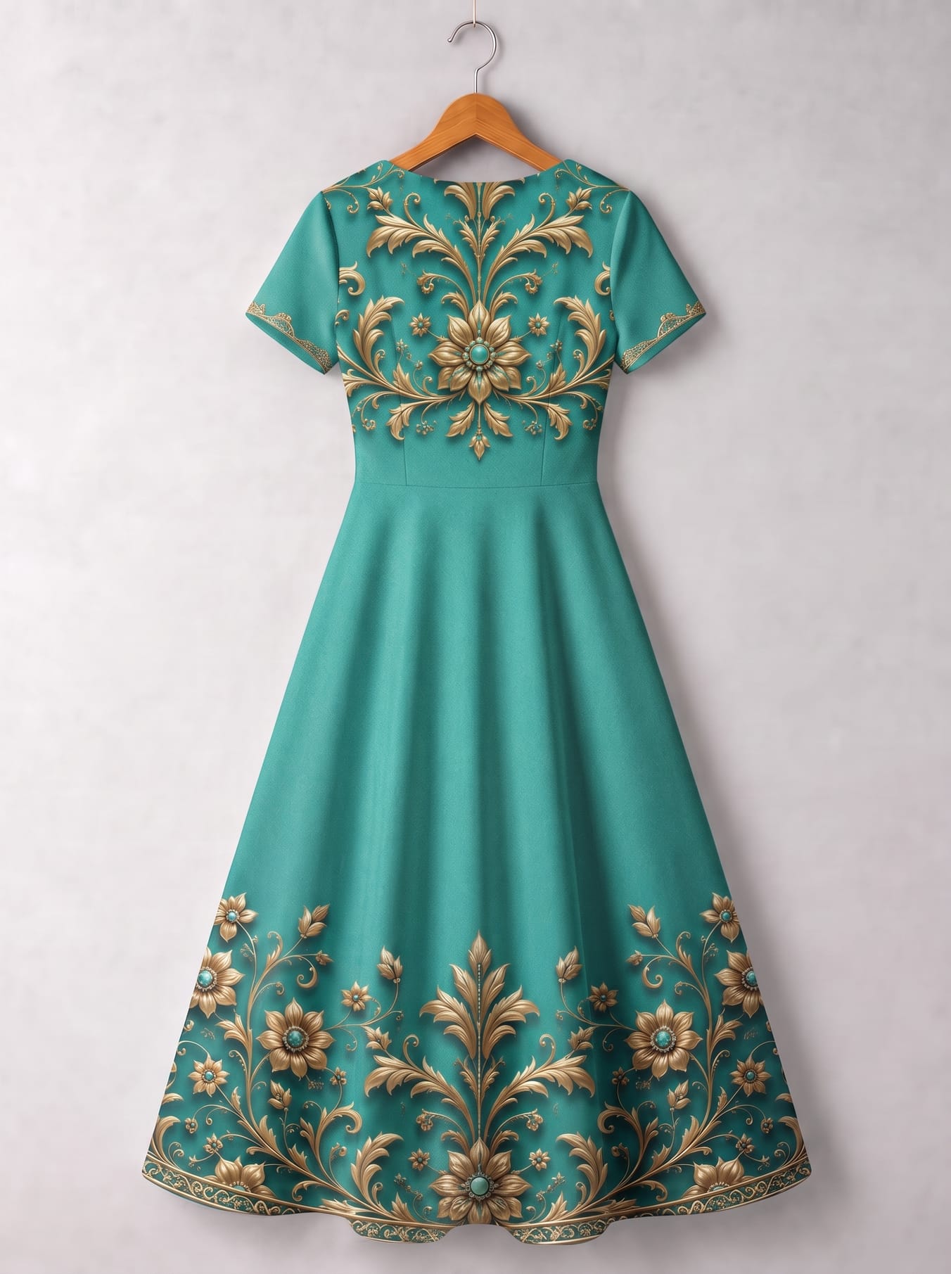 "Heshima" Short Sleeve Maxi Dress
