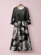 "Usiku" Long Sleeve Maxi Dress