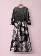 "Usiku" Long Sleeve Maxi Dress