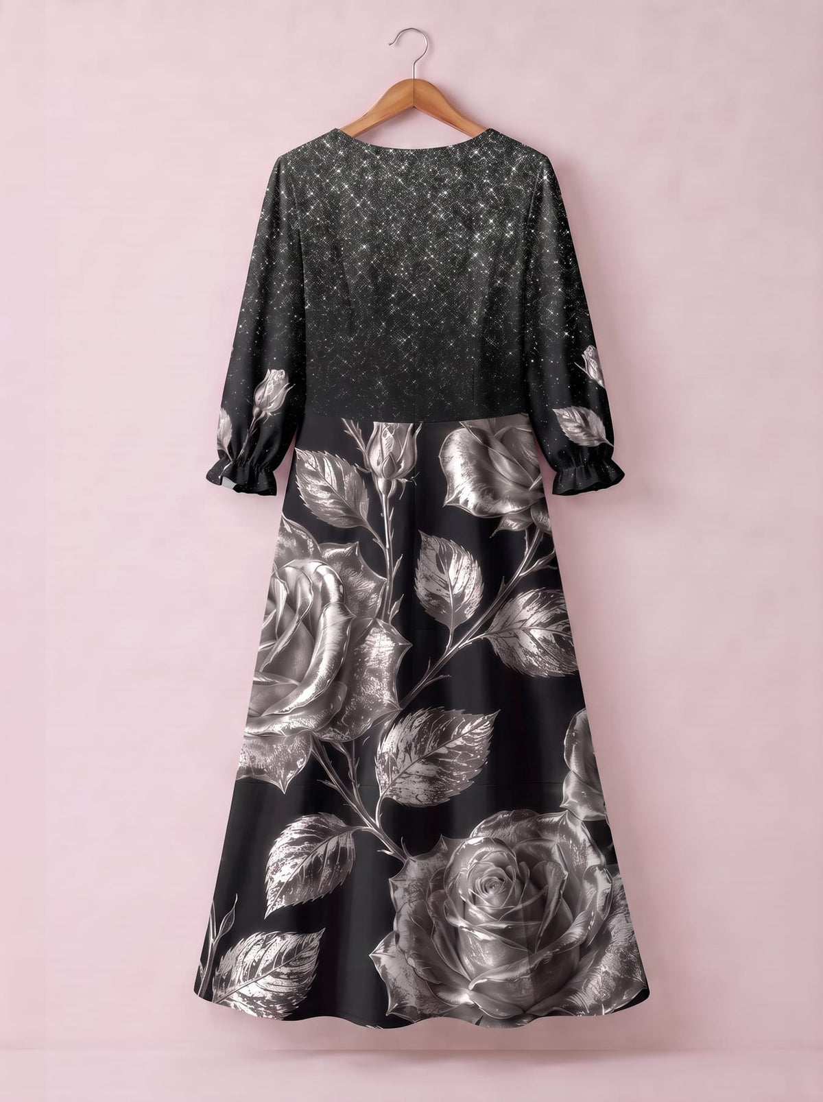 "Usiku" Long Sleeve Maxi Dress