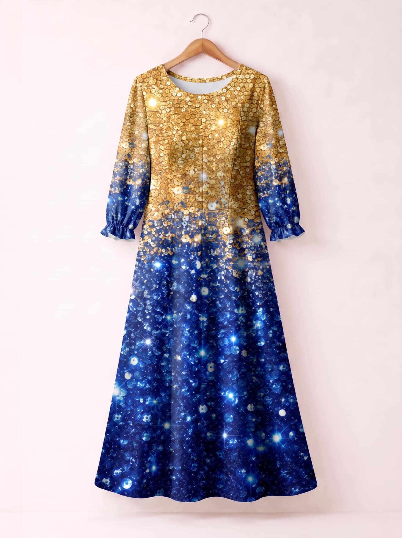 "Angaza" Long Sleeve Maxi Dress