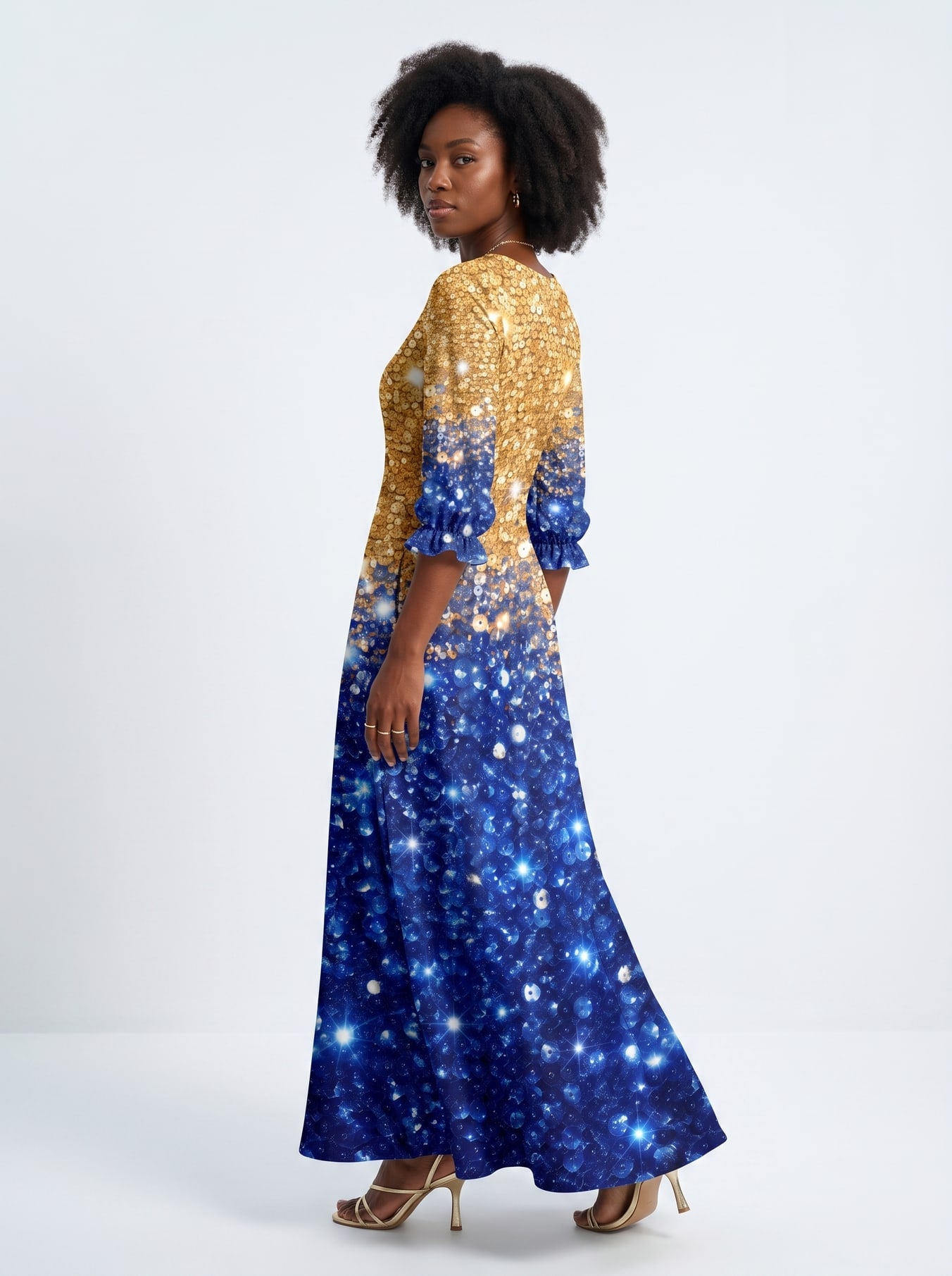 "Angaza" Long Sleeve Maxi Dress