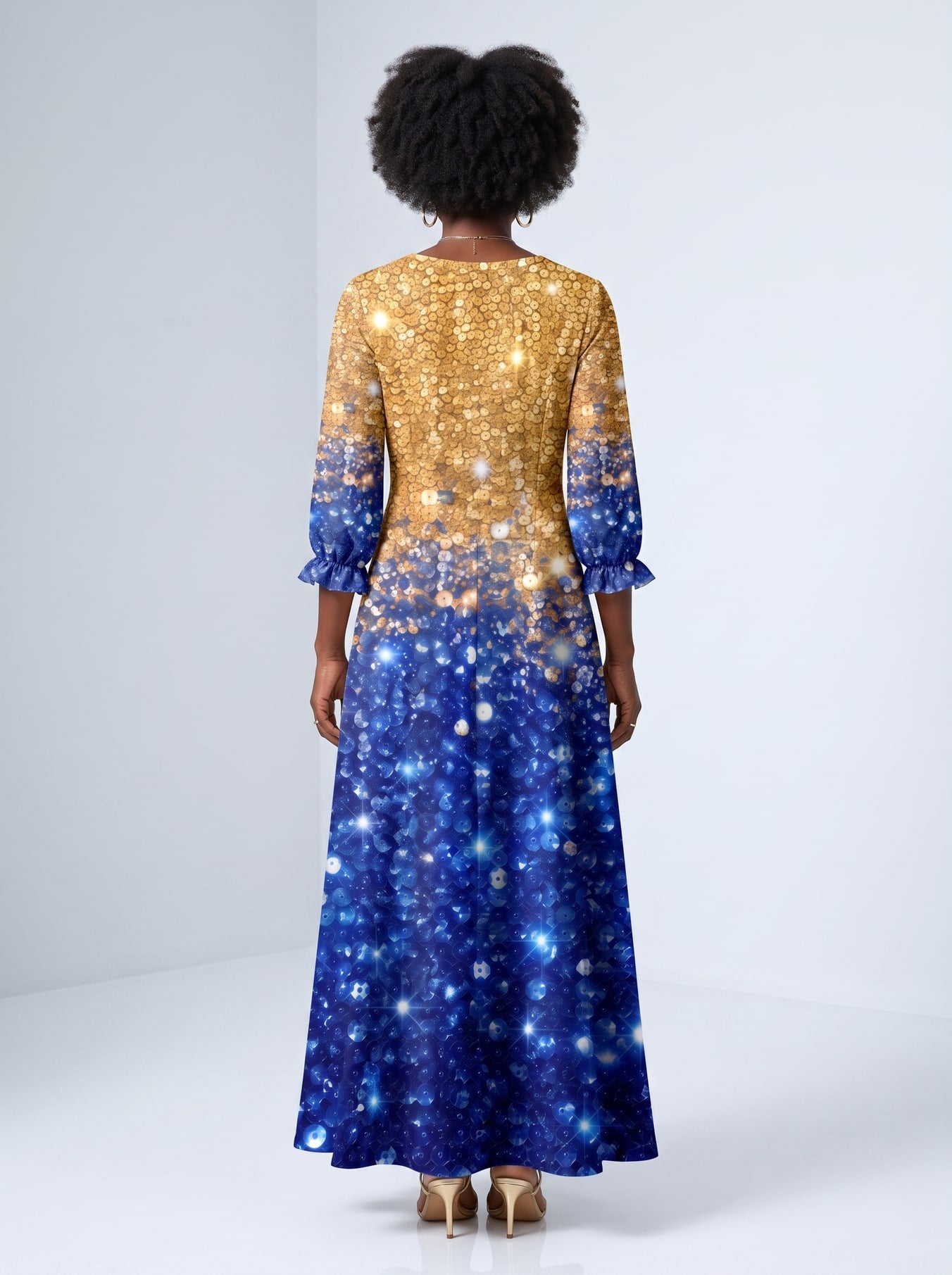 "Angaza" Long Sleeve Maxi Dress