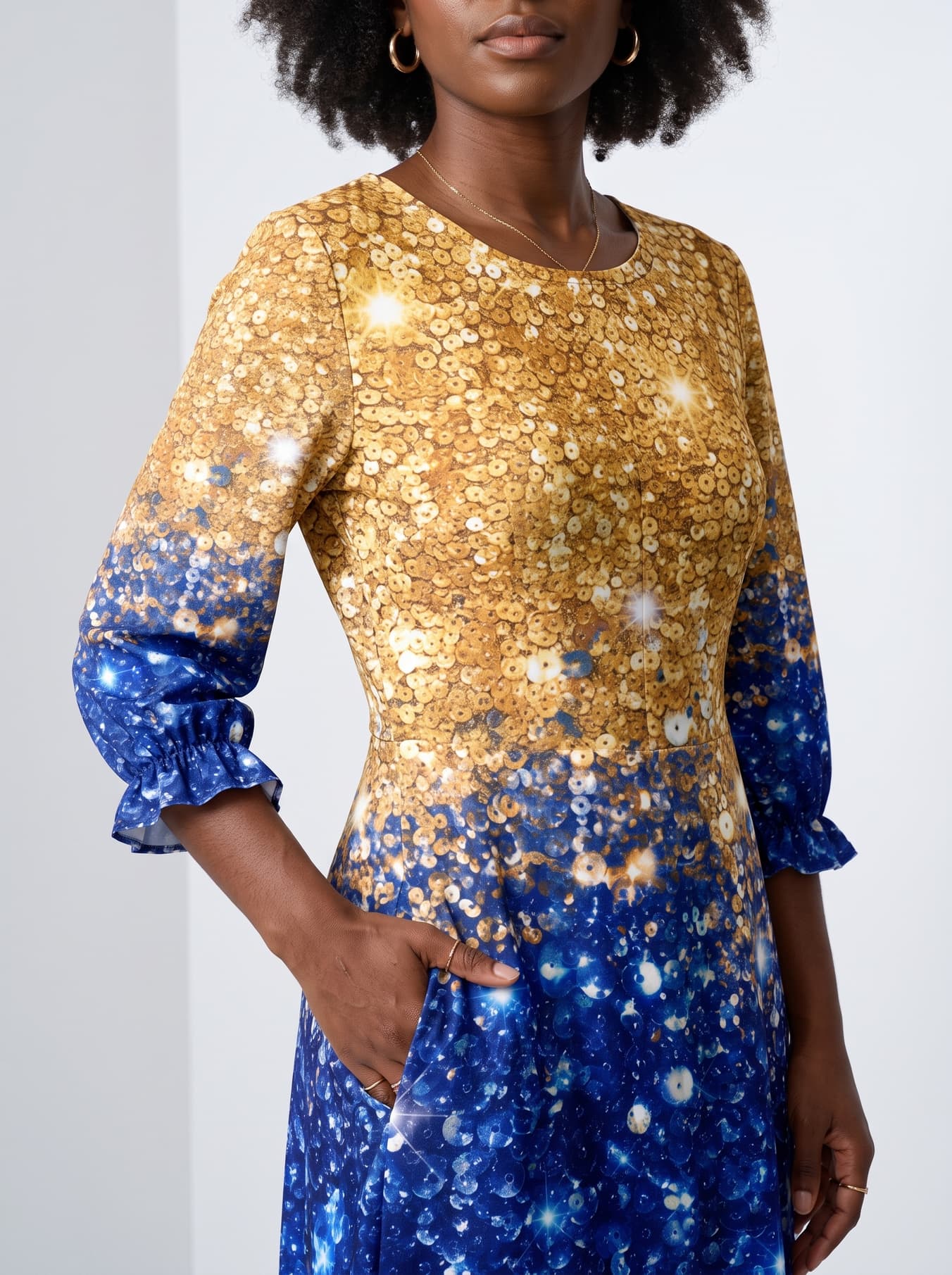 "Angaza" Long Sleeve Maxi Dress