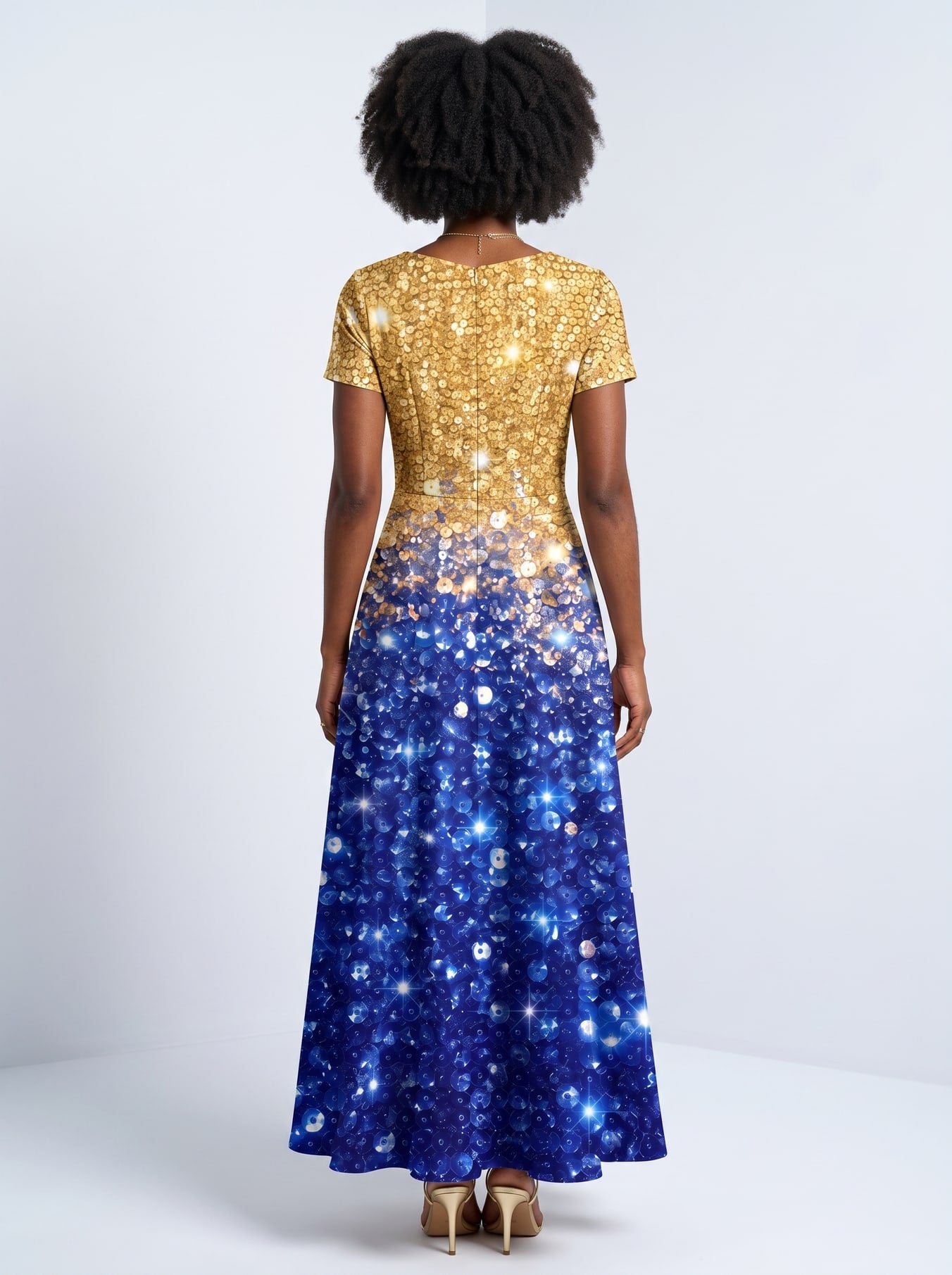 "Angaza" Short Sleeve Maxi Dress