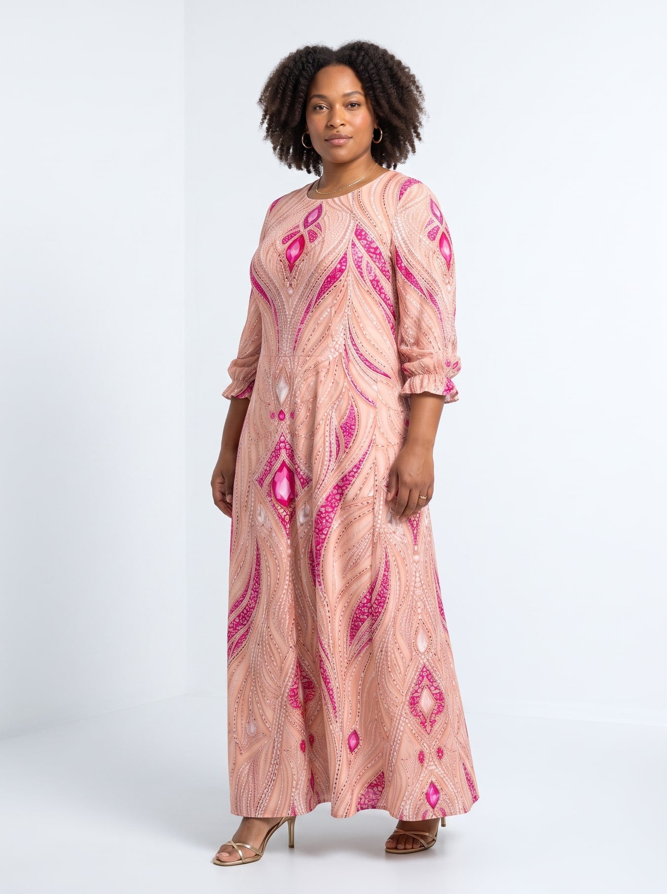 "Vito" Long Sleeve Maxi Dress