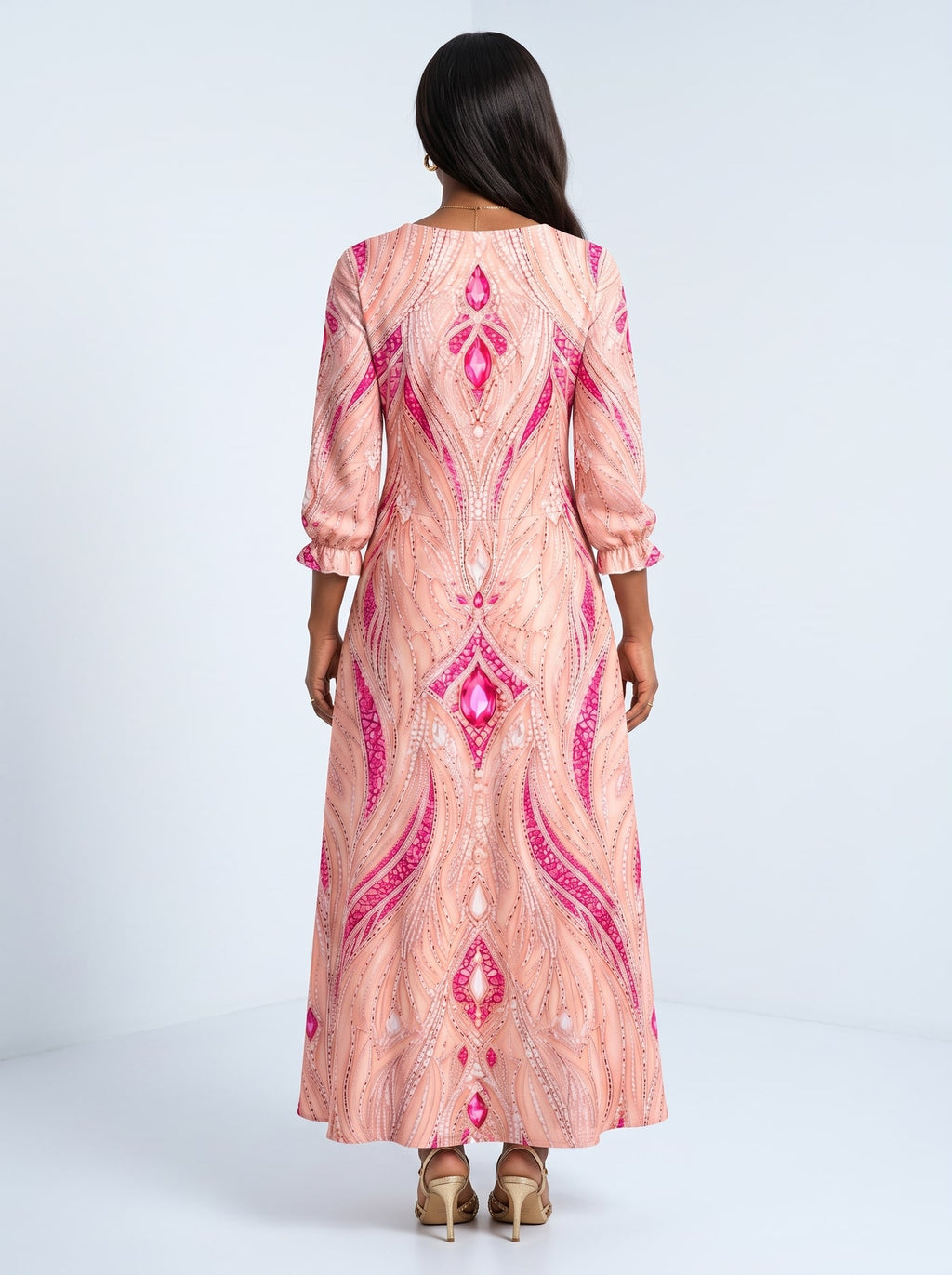 "Vito" Long Sleeve Maxi Dress