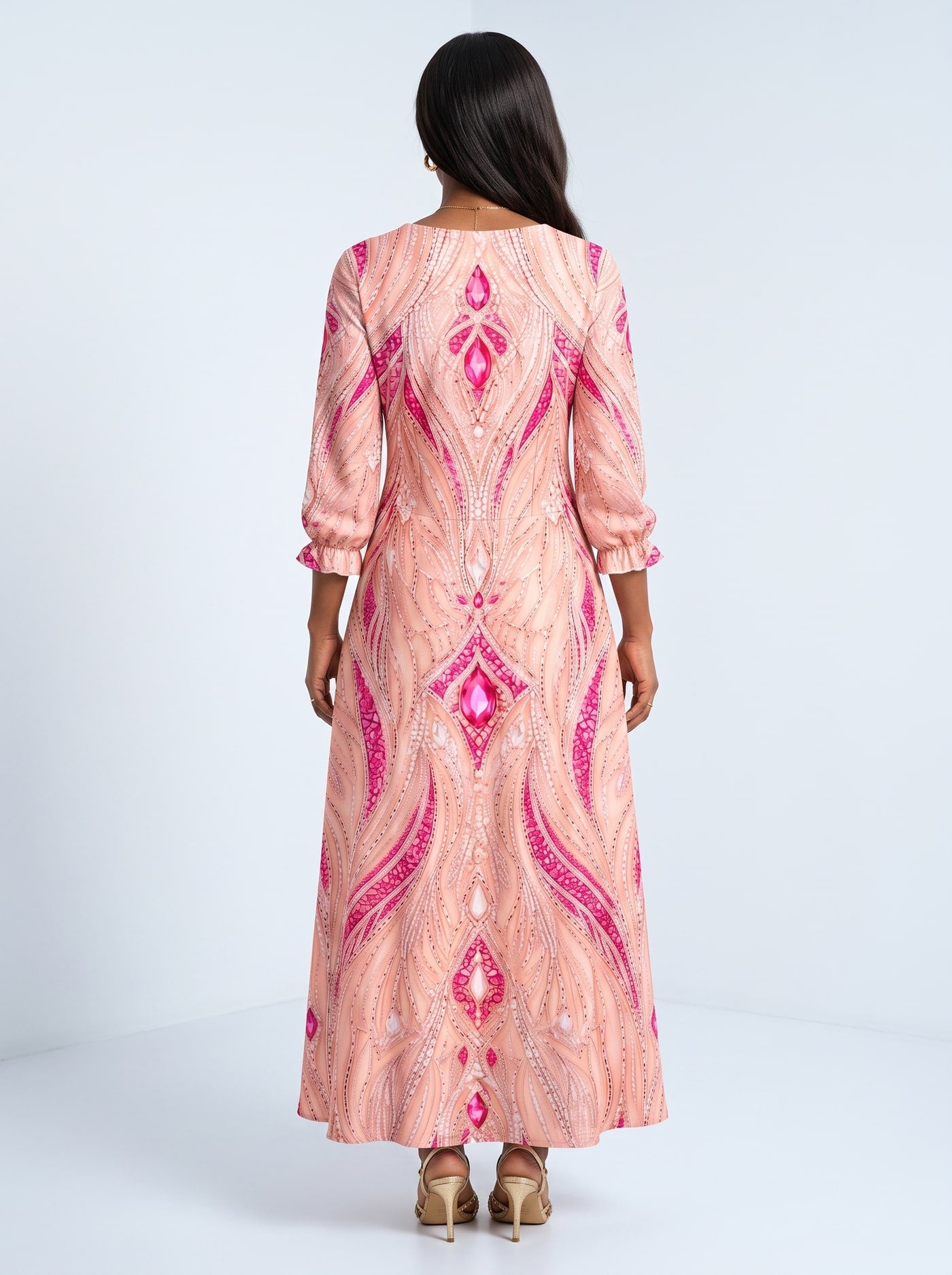"Vito" Long Sleeve Maxi Dress