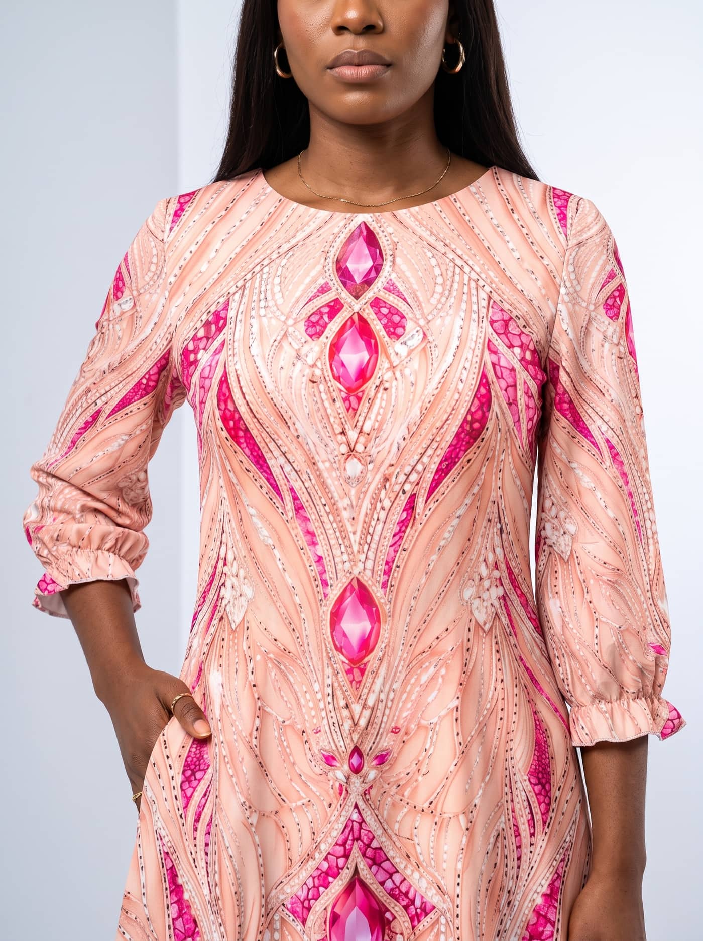 "Vito" Long Sleeve Maxi Dress