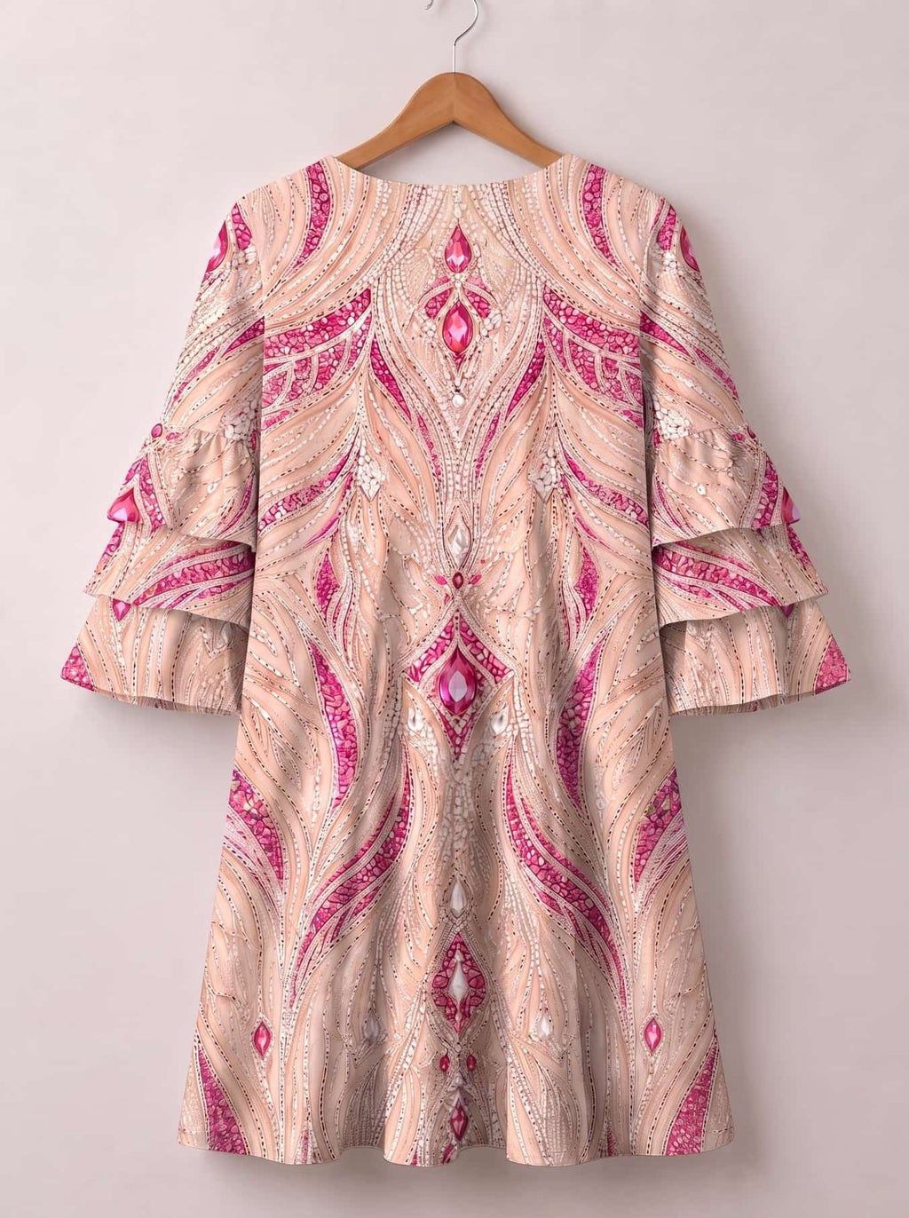 "Vito" Stacked Ruffle Sleeve Dress