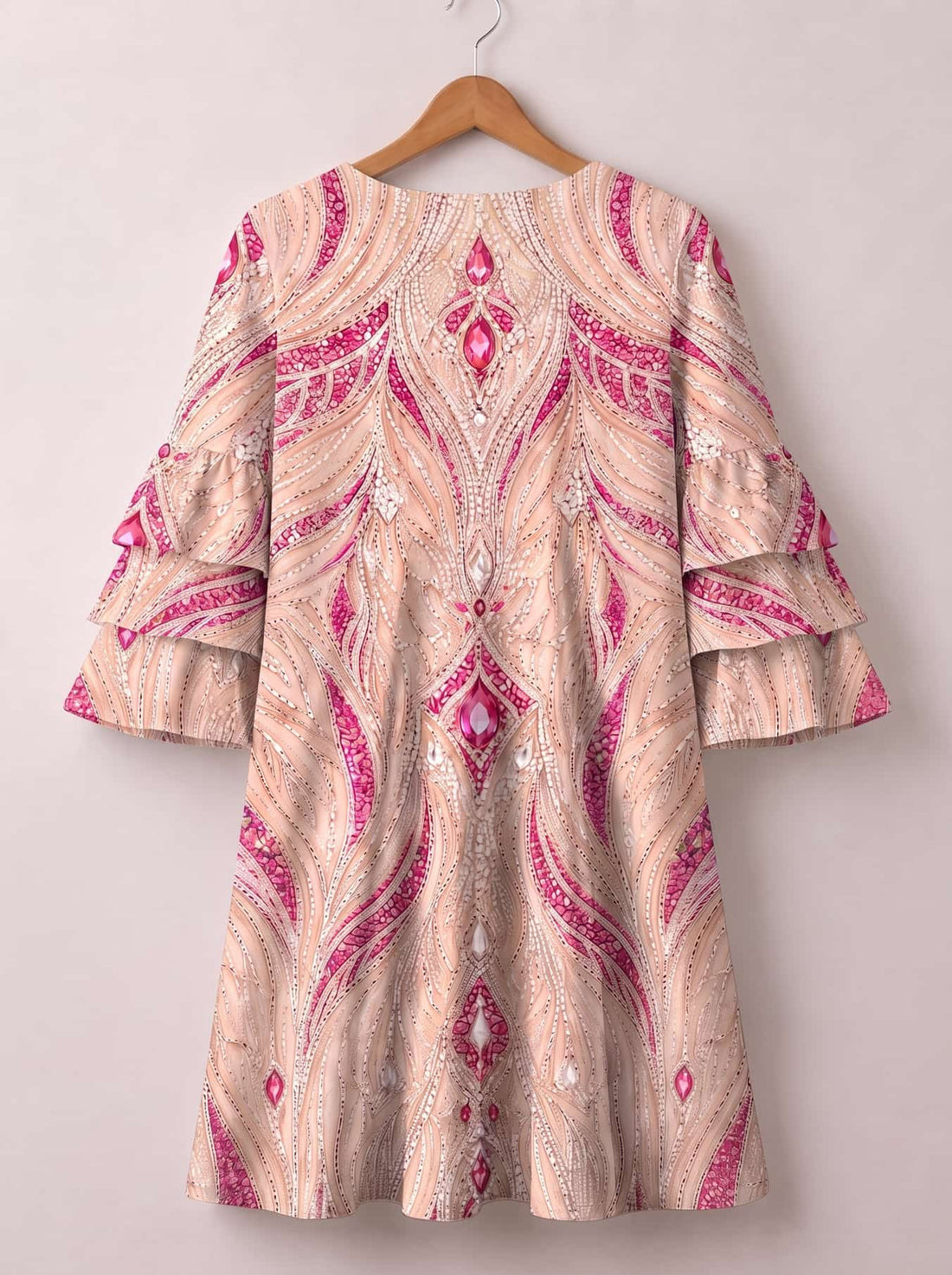 "Vito" Stacked Ruffle Sleeve Dress