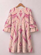 "Vito" Stacked Ruffle Sleeve Dress