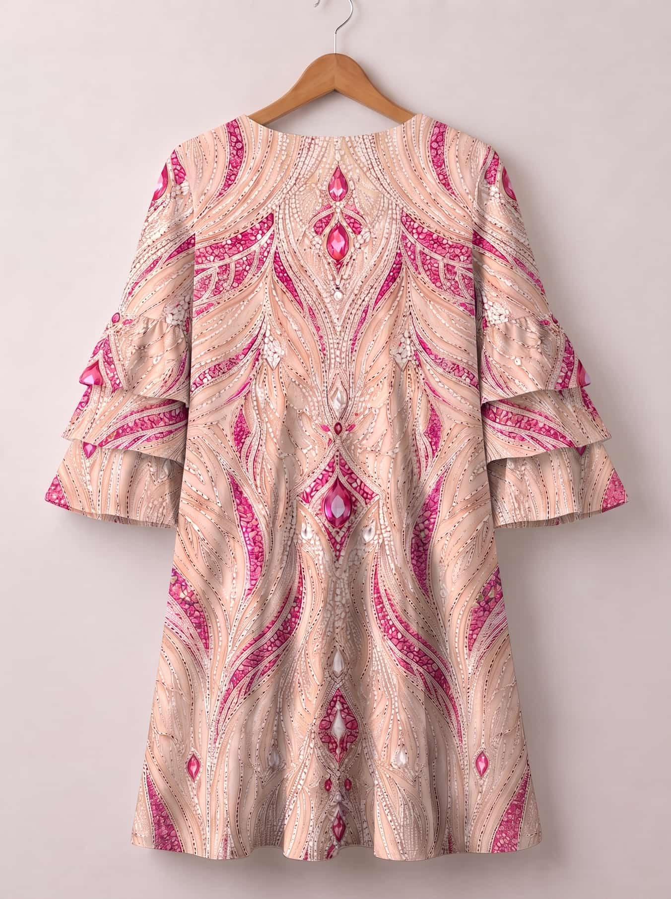 "Vito" Stacked Ruffle Sleeve Dress