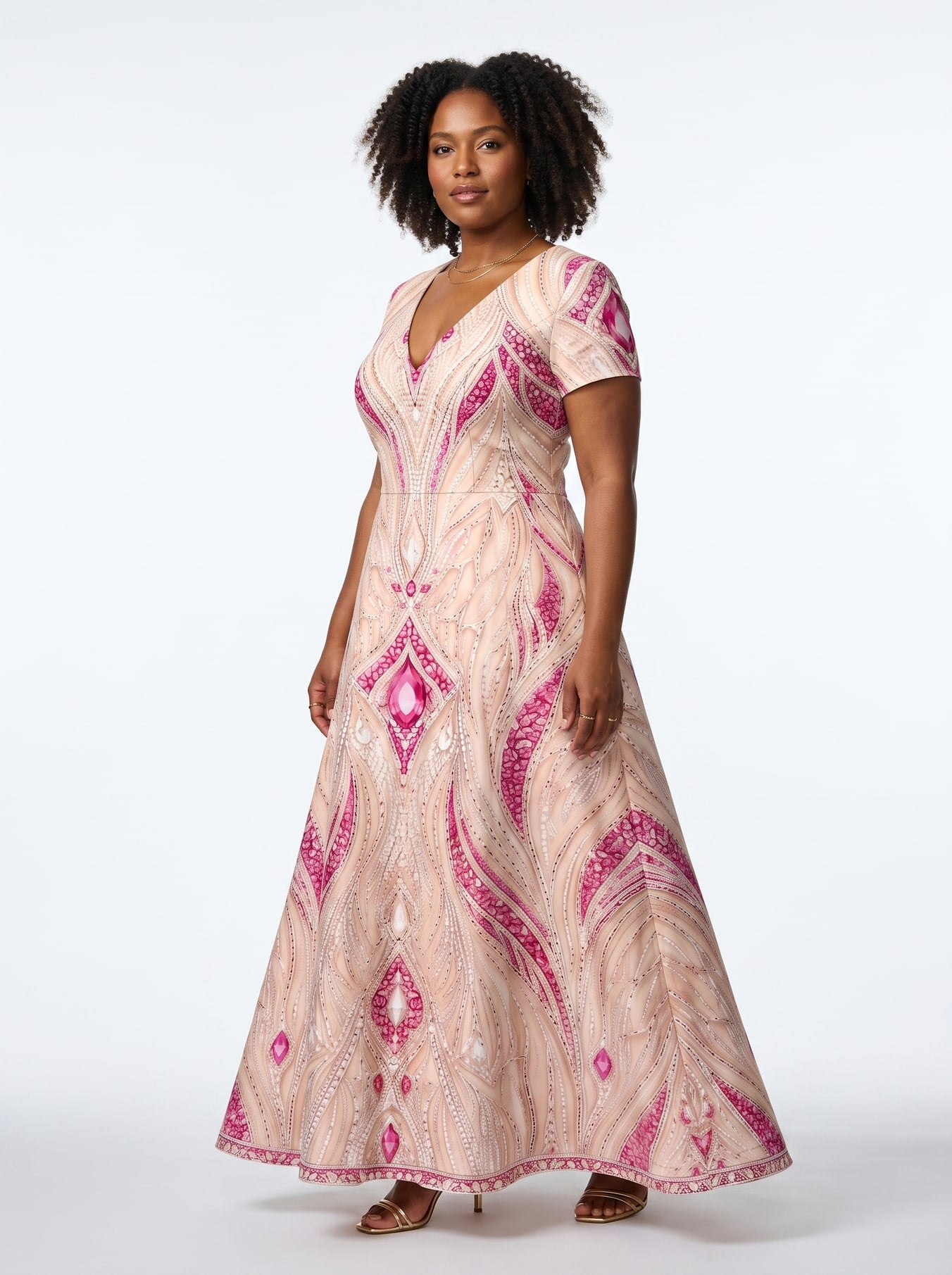 "Vito" Short Sleeve Maxi Dress