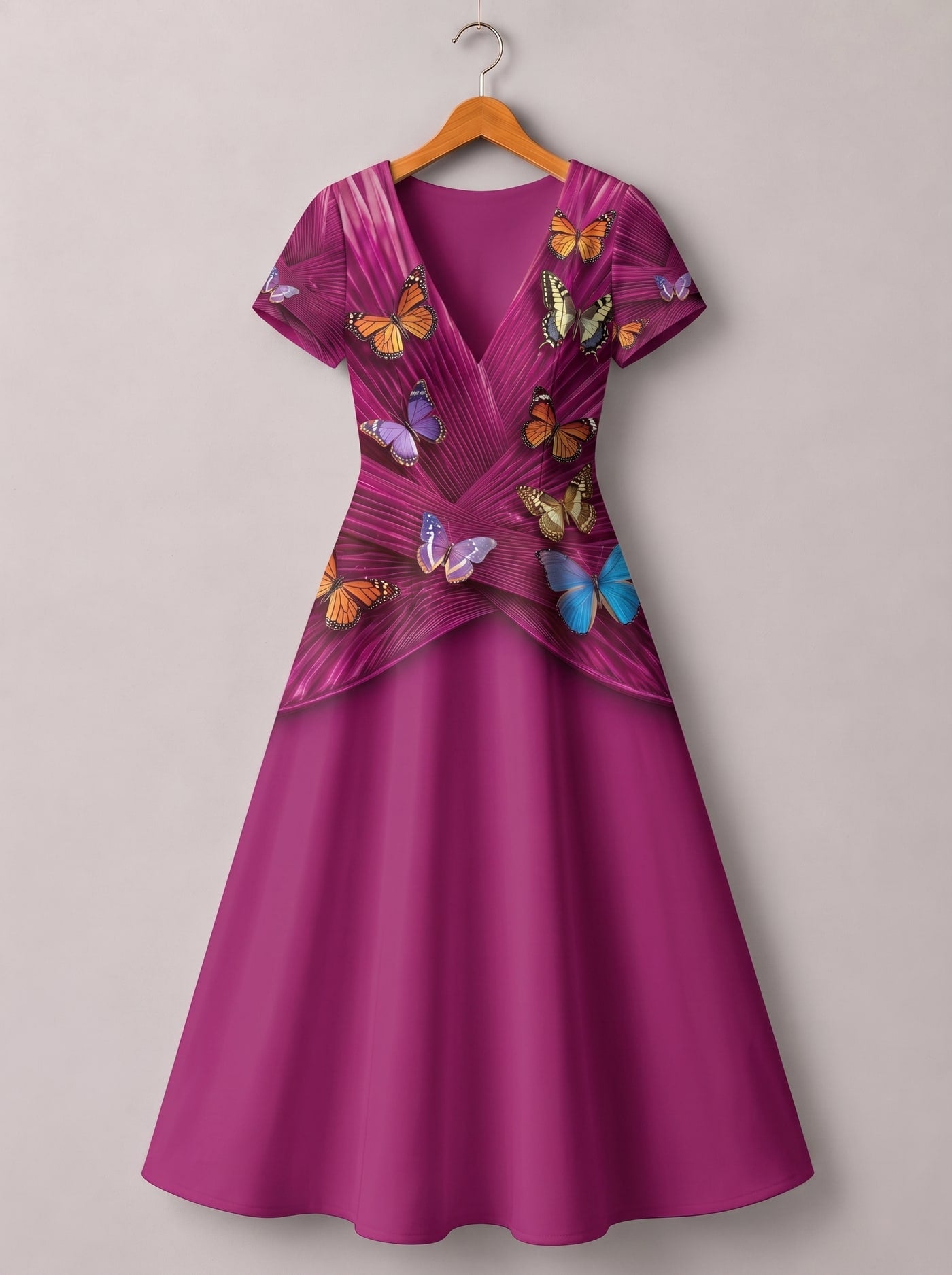 "Kipepeo" Short Sleeve Maxi Dress