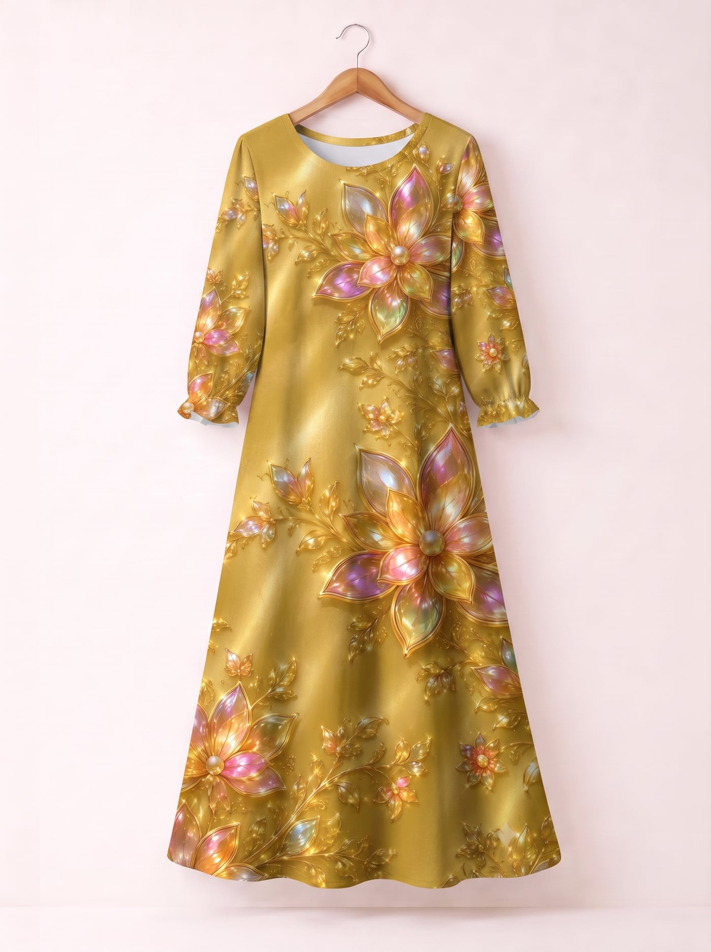 "Angavu" Long Sleeve Maxi Dress