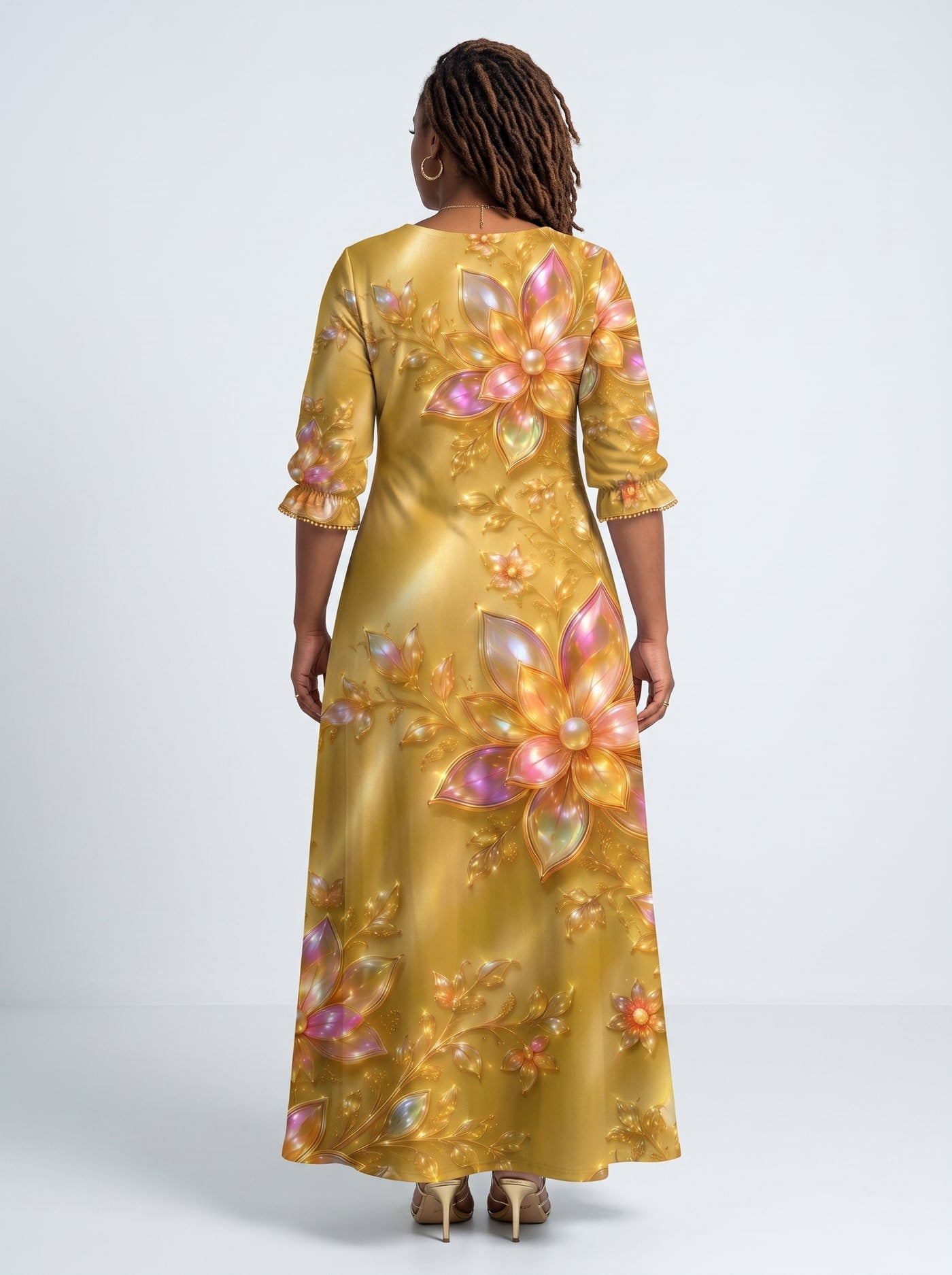 "Angavu" Long Sleeve Maxi Dress