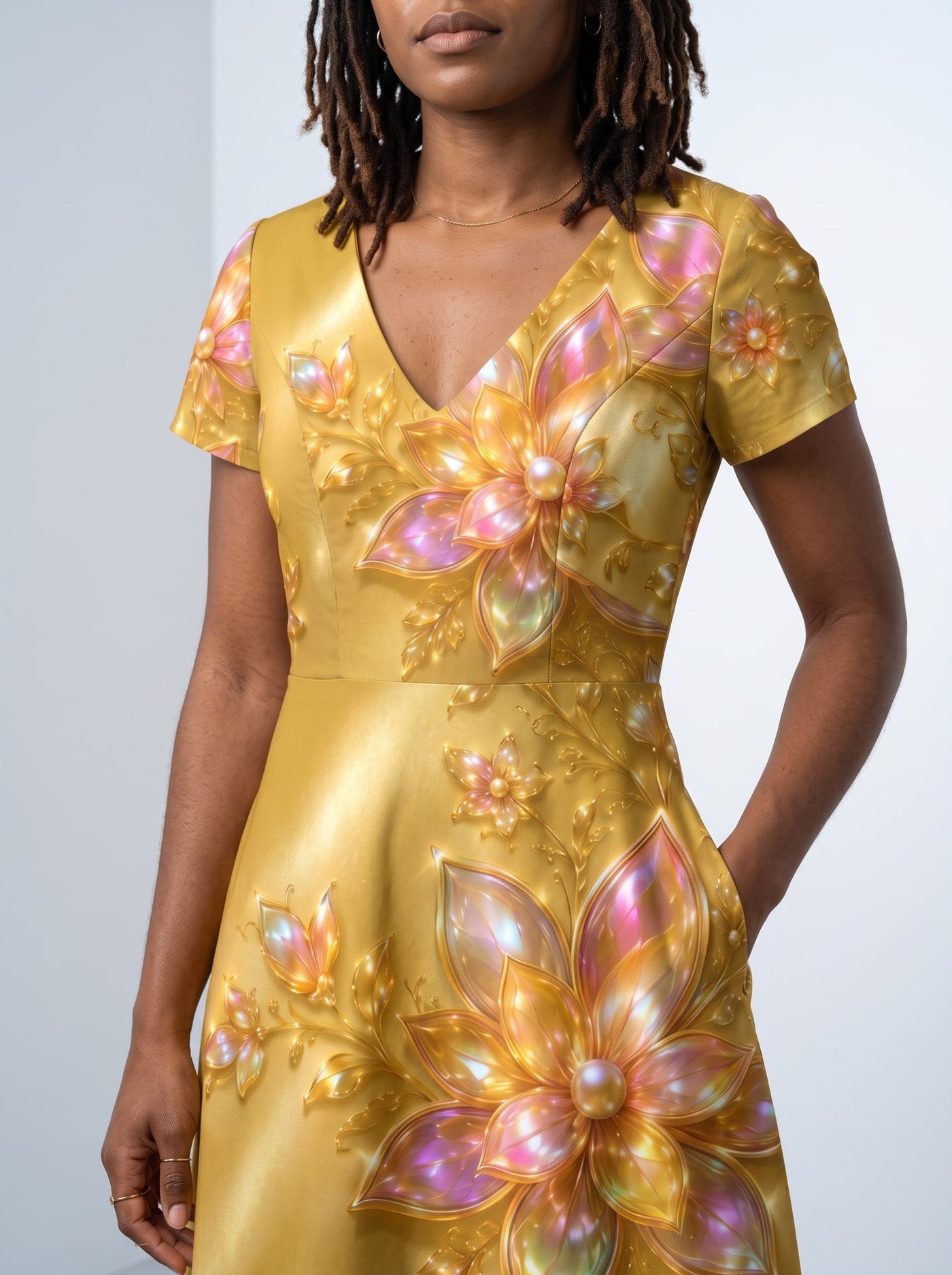 "Angavu" Short Sleeve Maxi Dress