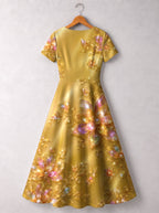 "Angavu" Short Sleeve Maxi Dress Promo