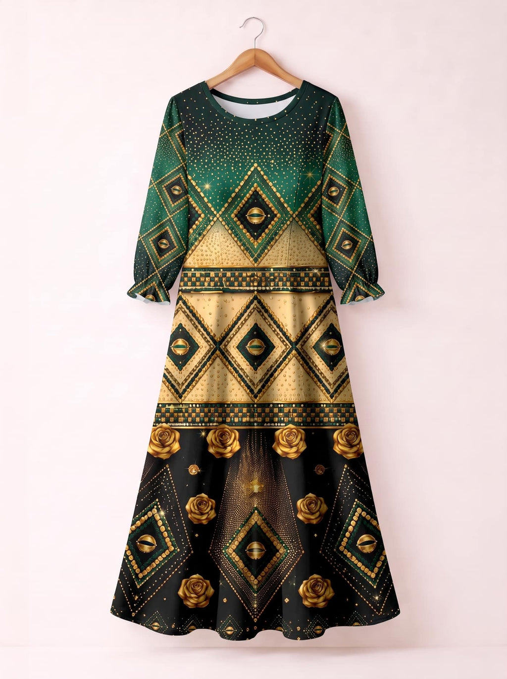 "Kifalme" Long Sleeve Maxi Dress Promo