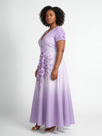 "Zambarau" Short Sleeve Maxi Dress Promo