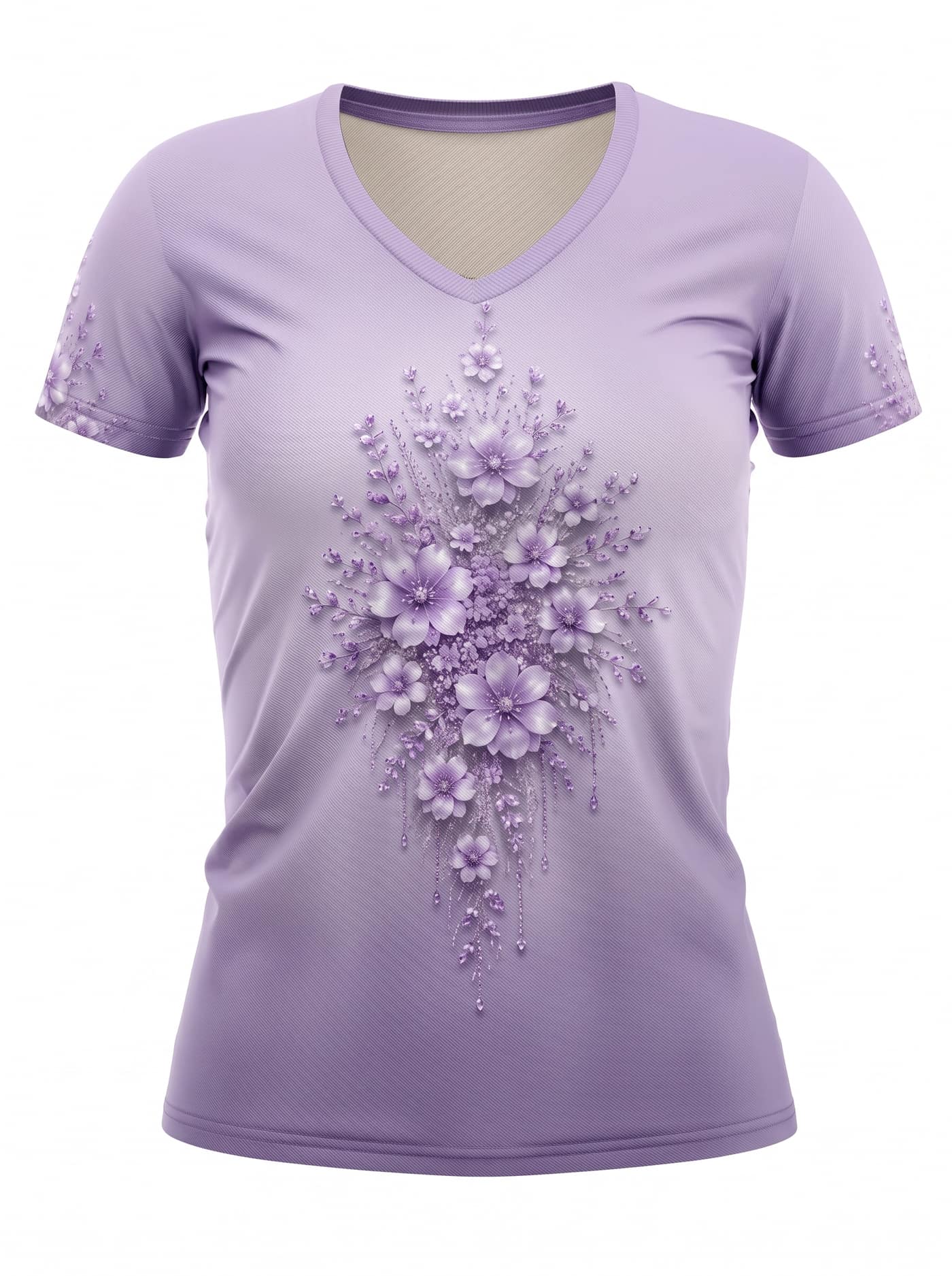 "Zambarau" V-Neck T-Shirt