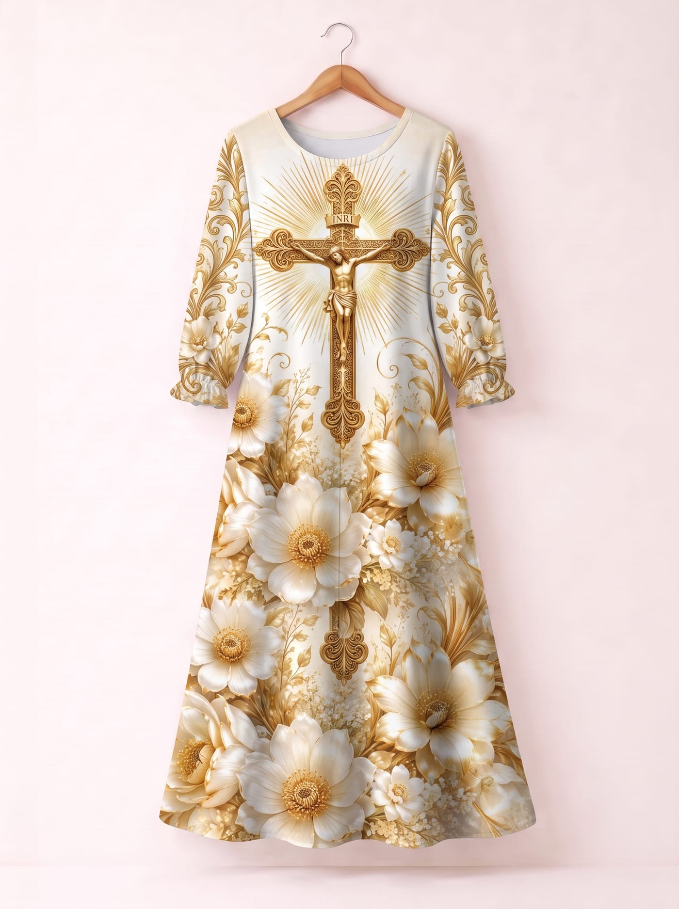 "Msalaba" Long Sleeve Maxi Dress