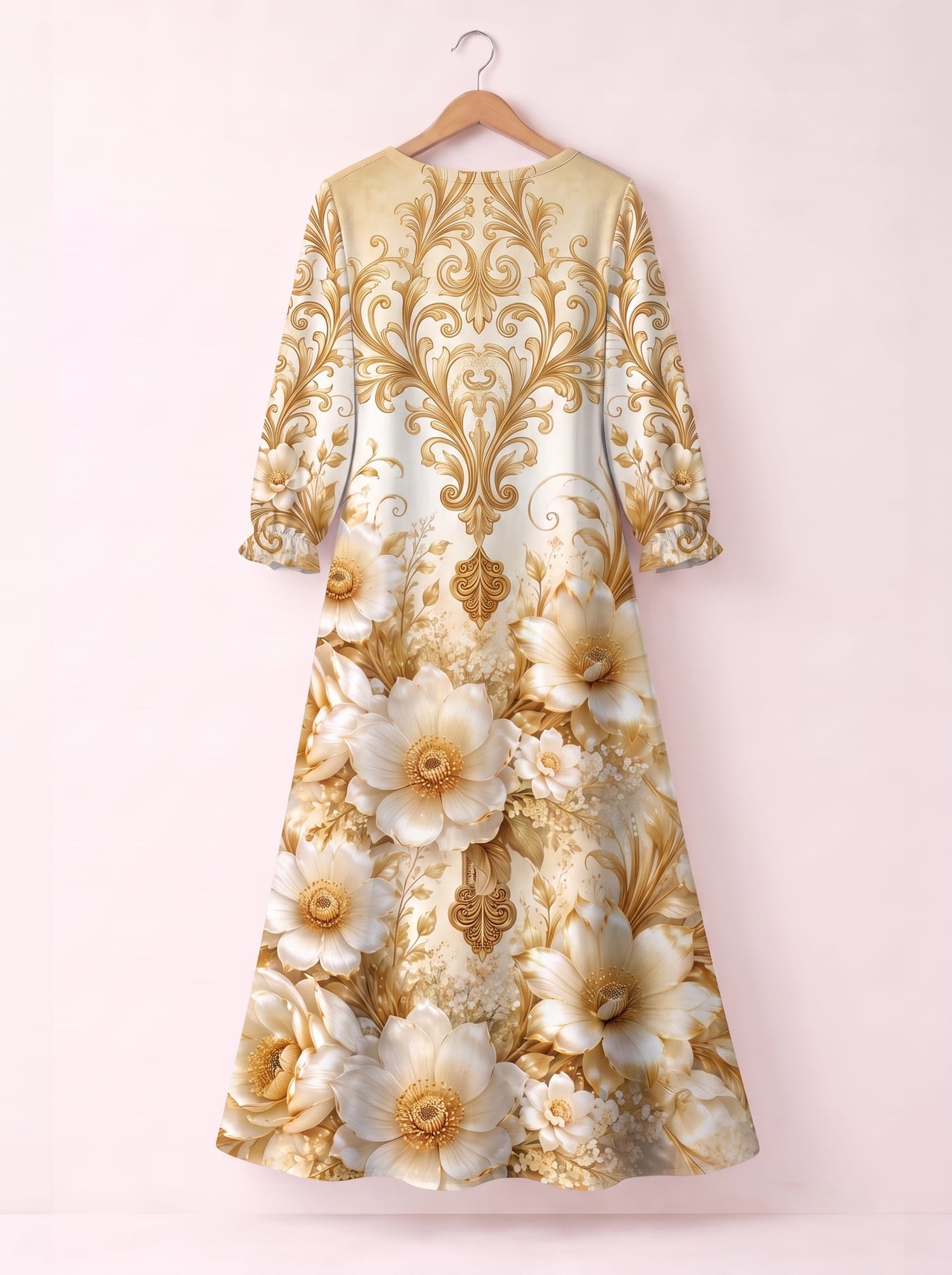 "Msalaba" Long Sleeve Maxi Dress