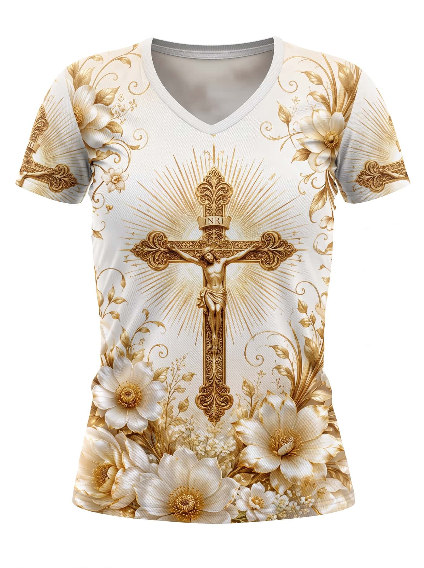"Msalaba" V-Neck T-Shirt