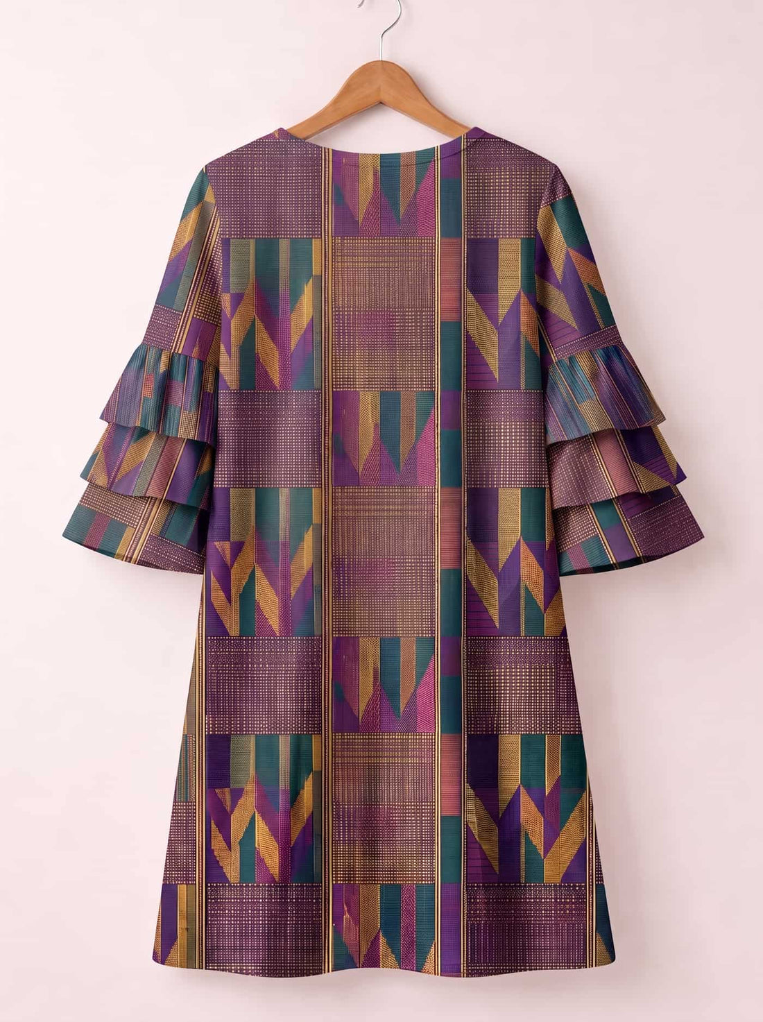 "Lulu" Stacked Ruffle Sleeve Dress