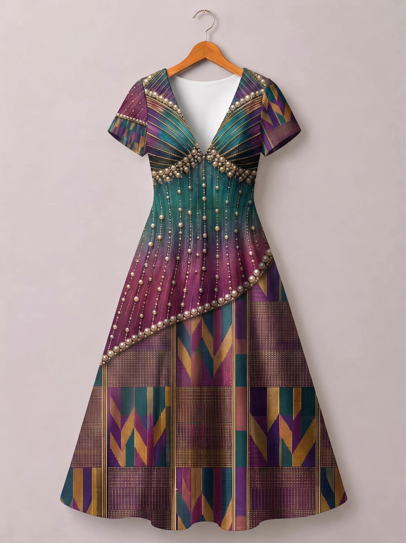 "Lulu" Short Sleeve Maxi Dress