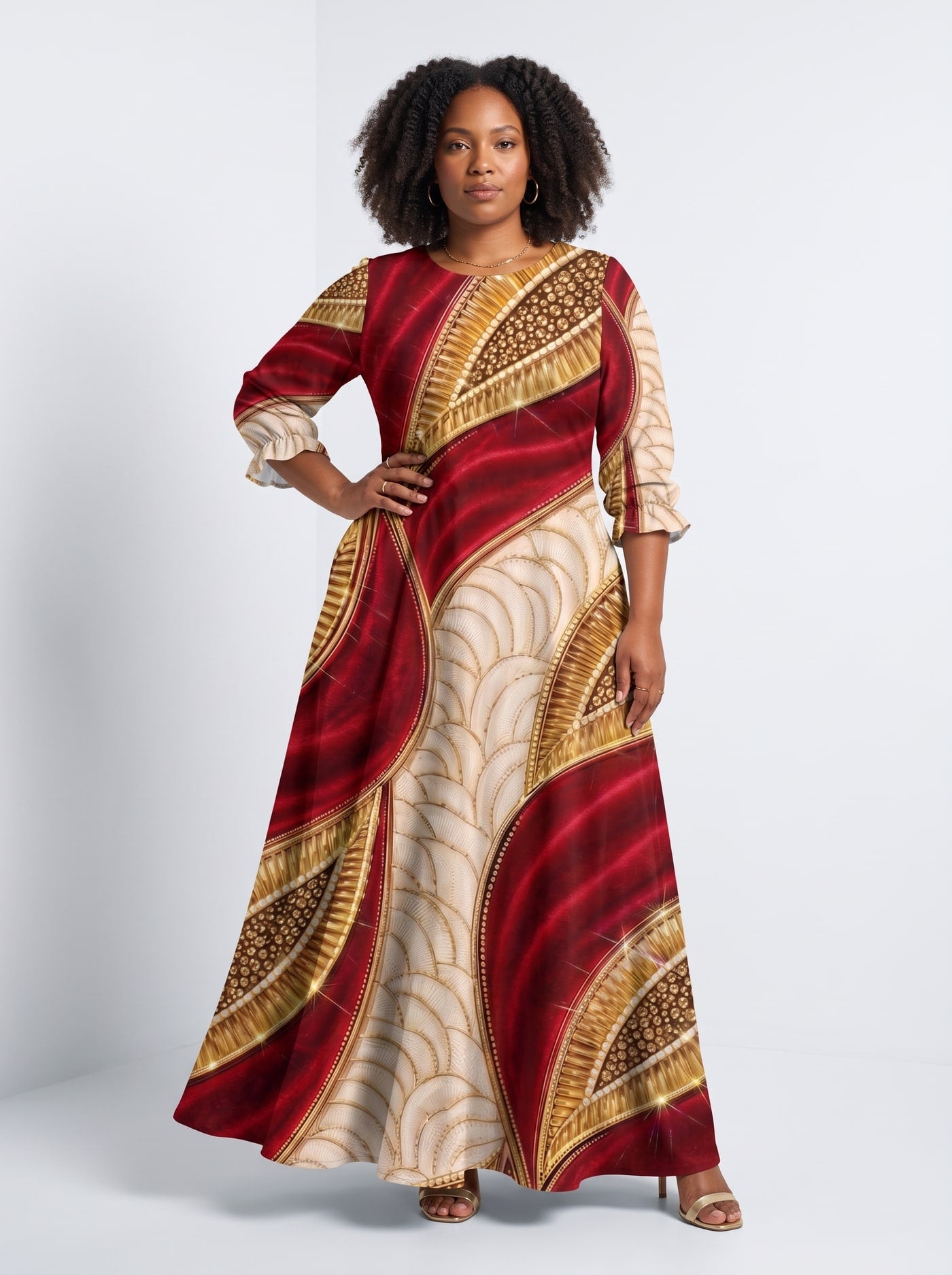 "Utukufu" Long Sleeve Maxi Dress