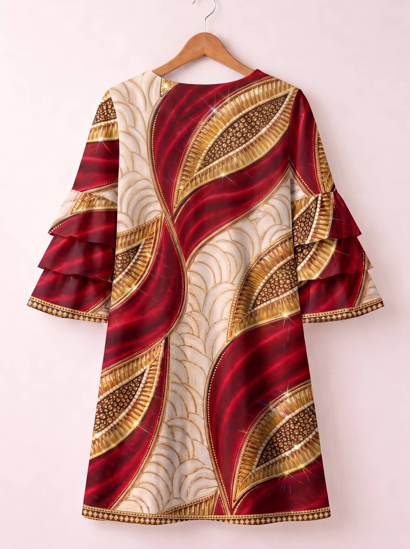 "Utukufu" Stacked Ruffle Sleeve Dress