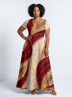 "Utukufu" Short Sleeve Maxi Dress Promo