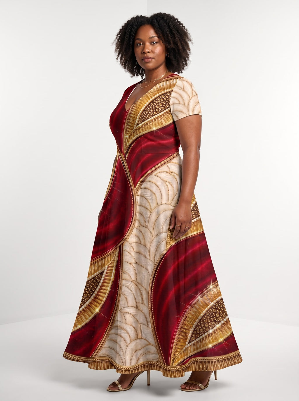 "Utukufu" Short Sleeve Maxi Dress Promo