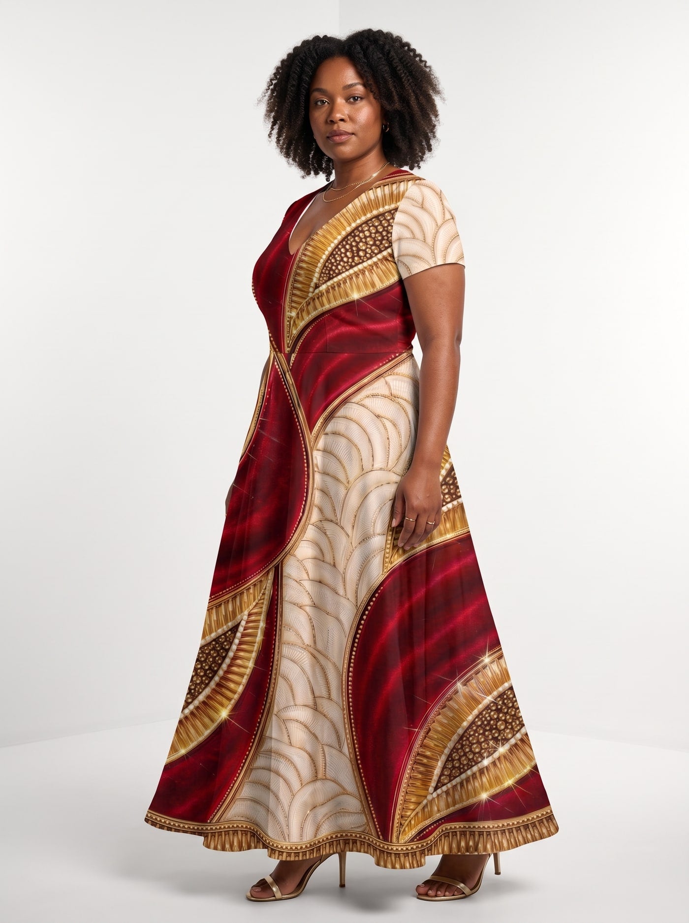 "Utukufu" Short Sleeve Maxi Dress