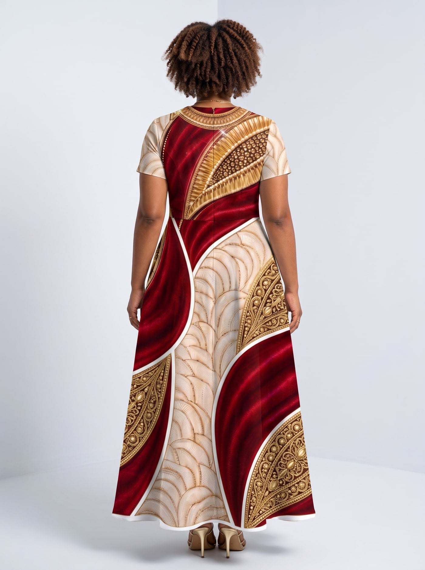 "Utukufu" Short Sleeve Maxi Dress