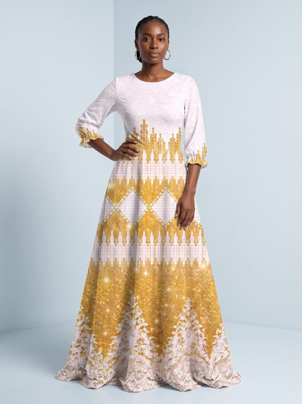 "Mwangaza" Long Sleeve Maxi Dress Promo