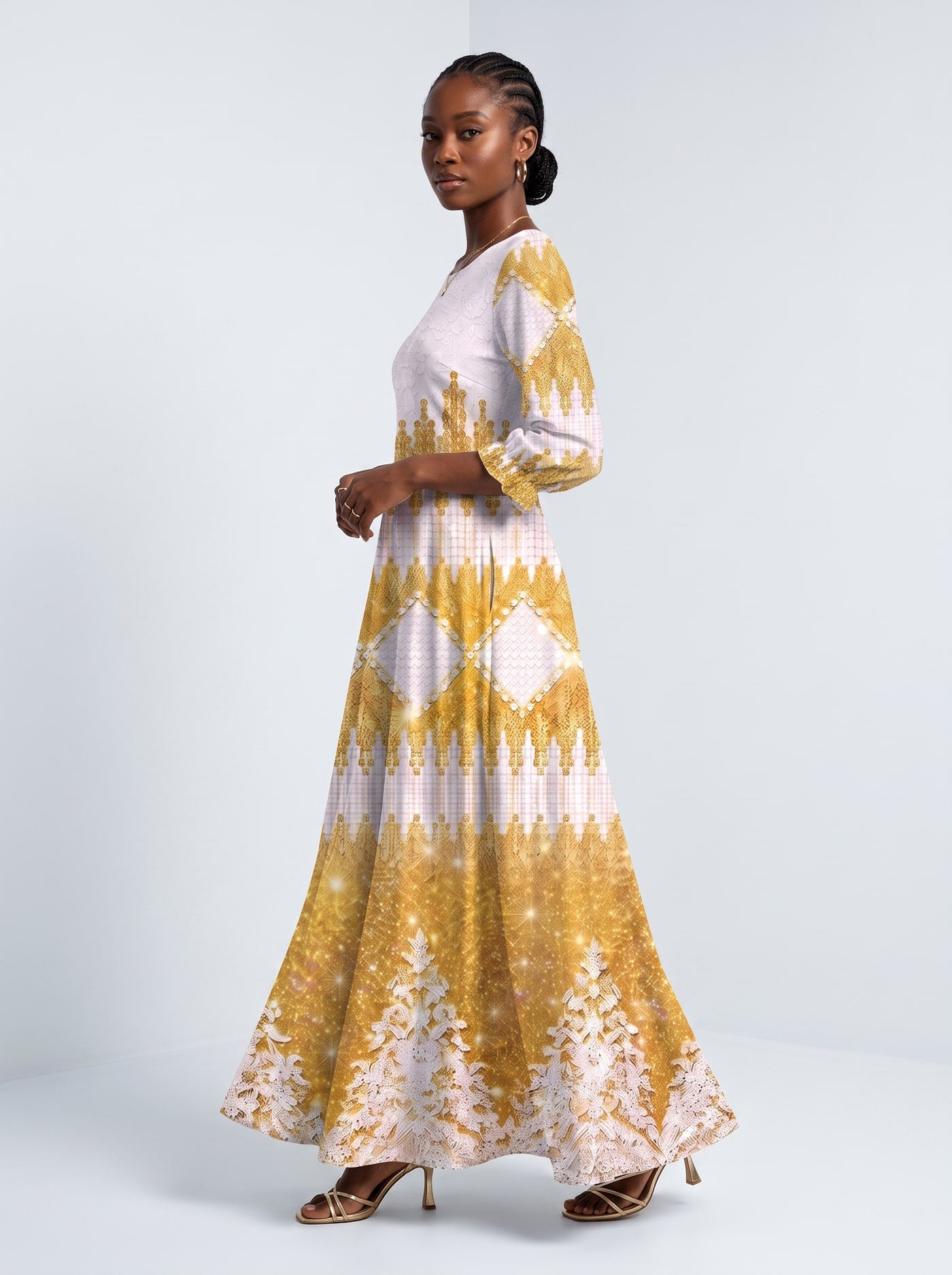 "Mwangaza" Long Sleeve Maxi Dress