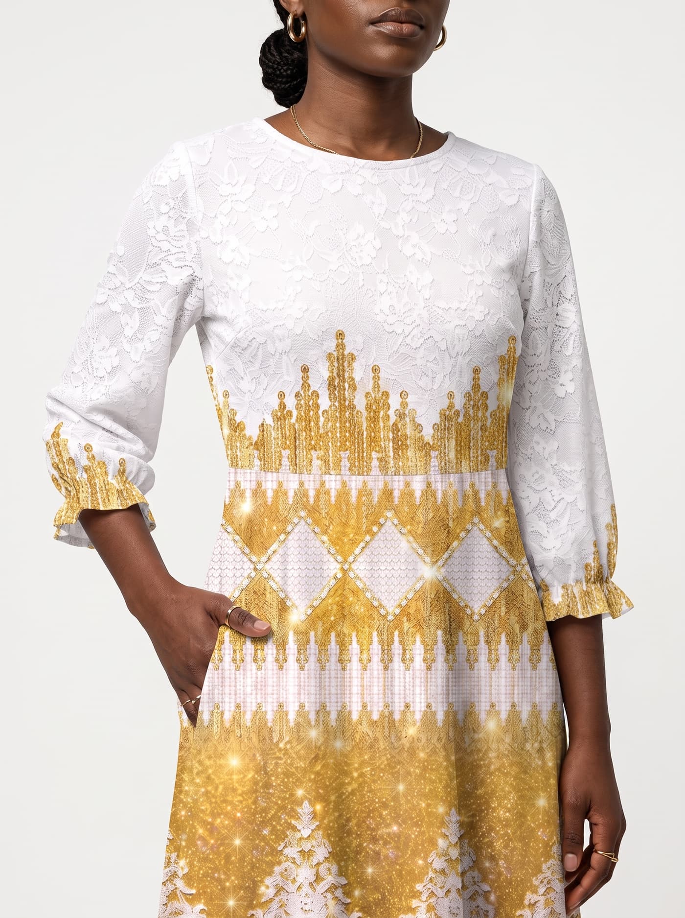 "Mwangaza" Long Sleeve Maxi Dress