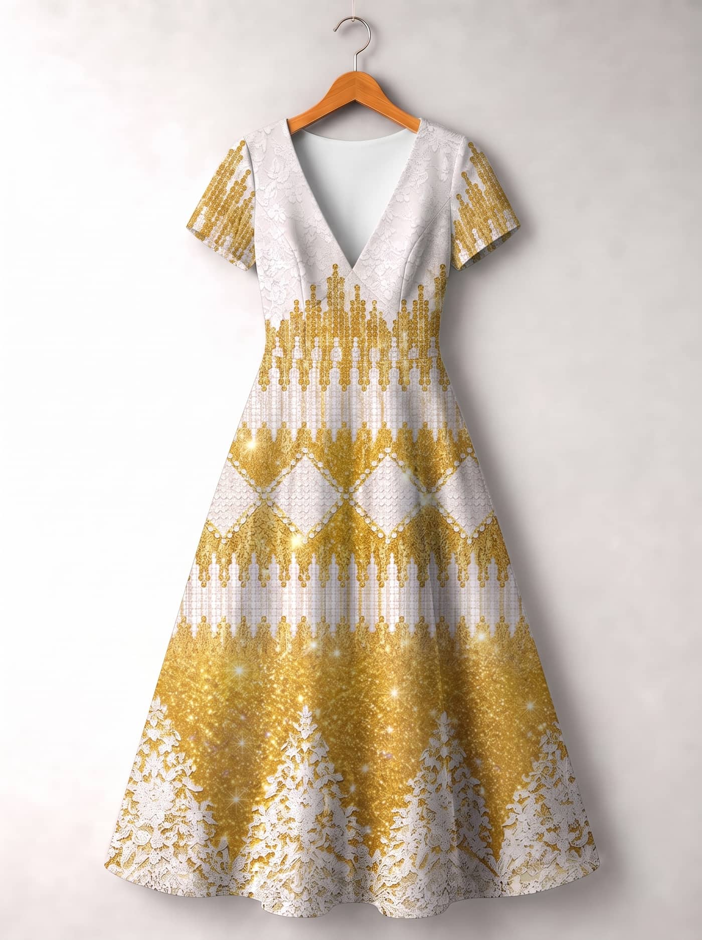"Mwangaza" Short Sleeve Maxi Dress