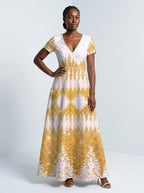 "Mwangaza" Short Sleeve Maxi Dress Promo