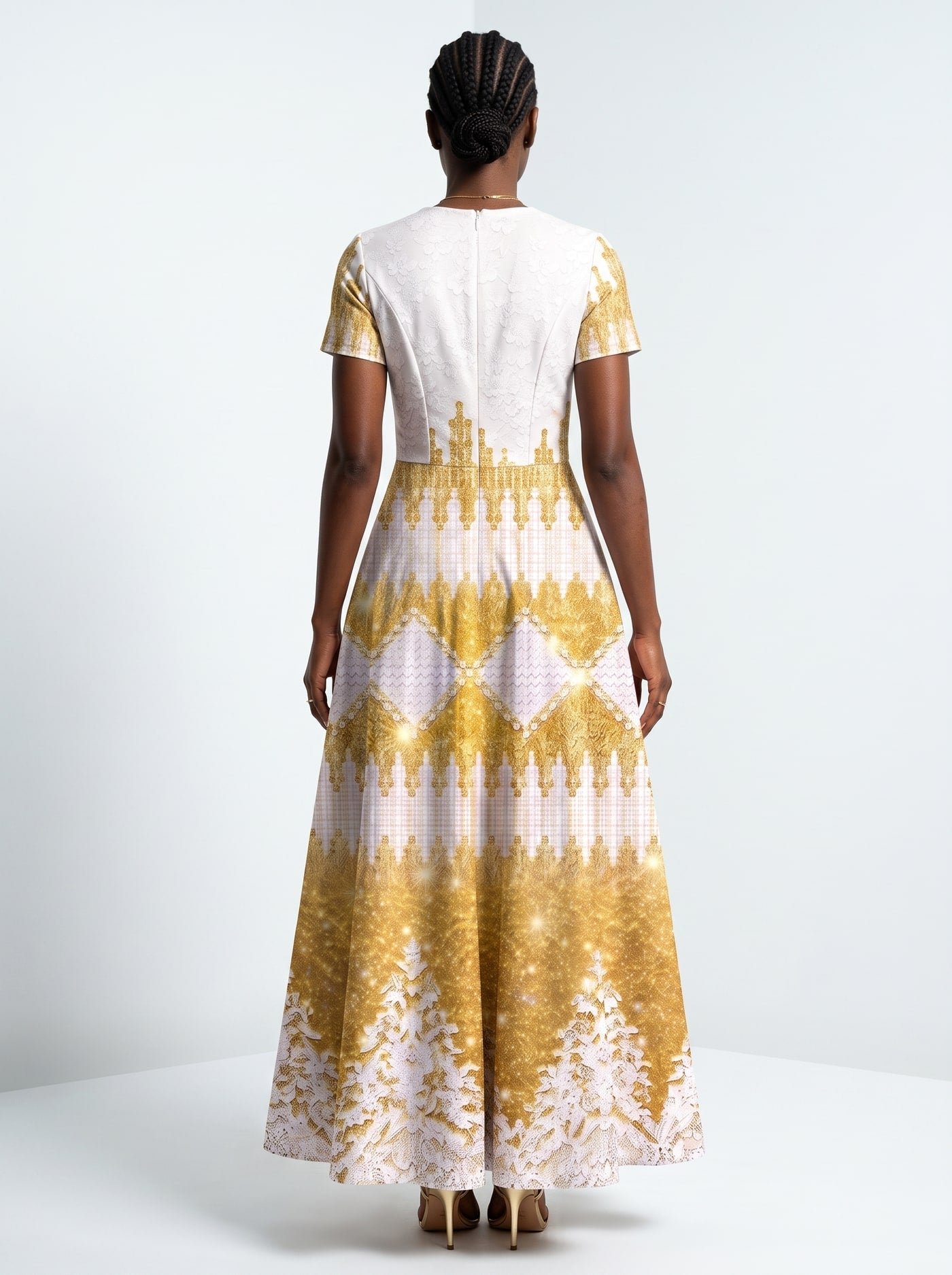 "Mwangaza" Short Sleeve Maxi Dress